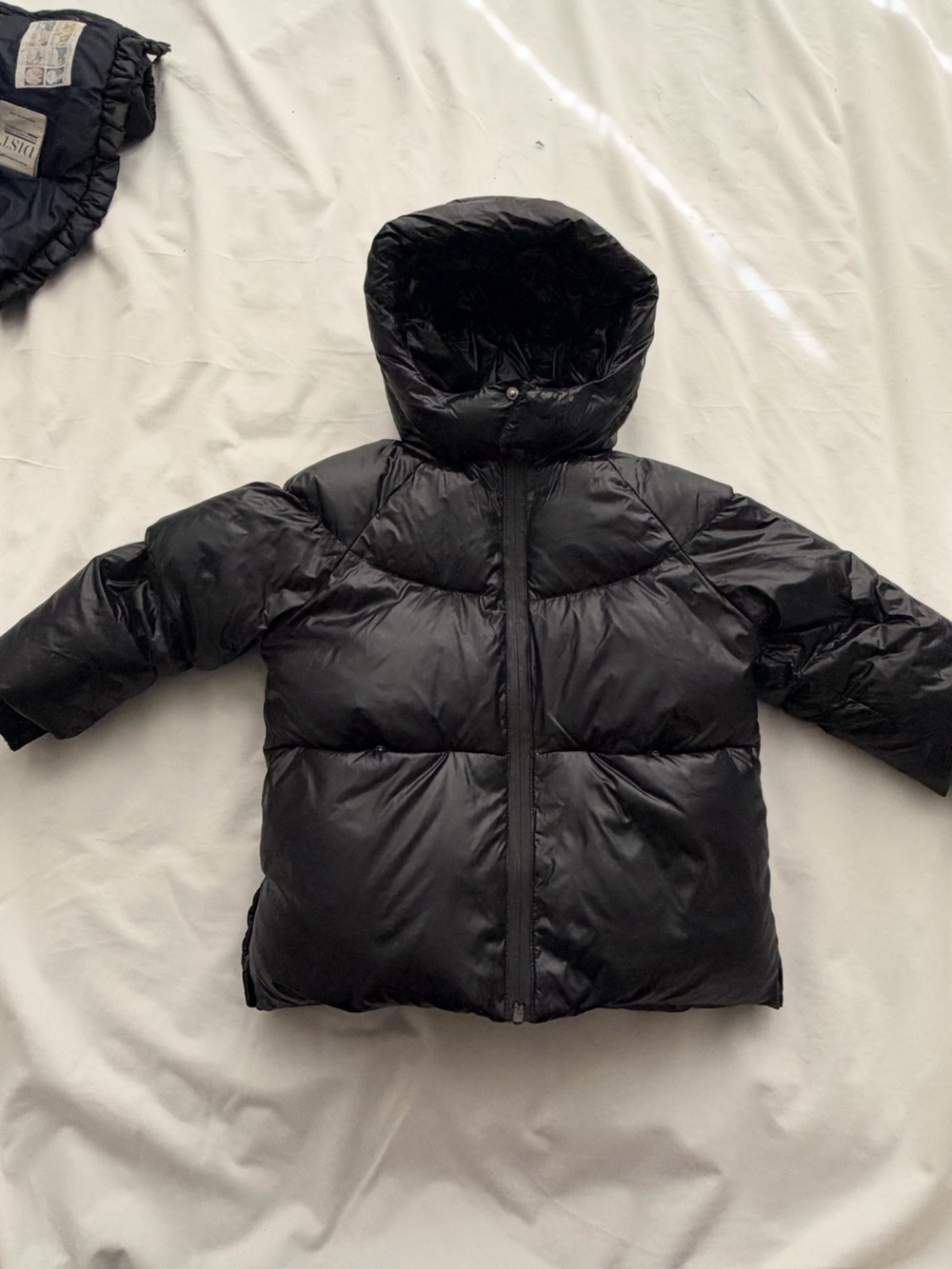 Black Zara Puffer Coat with Hood - girls Winter Jacket